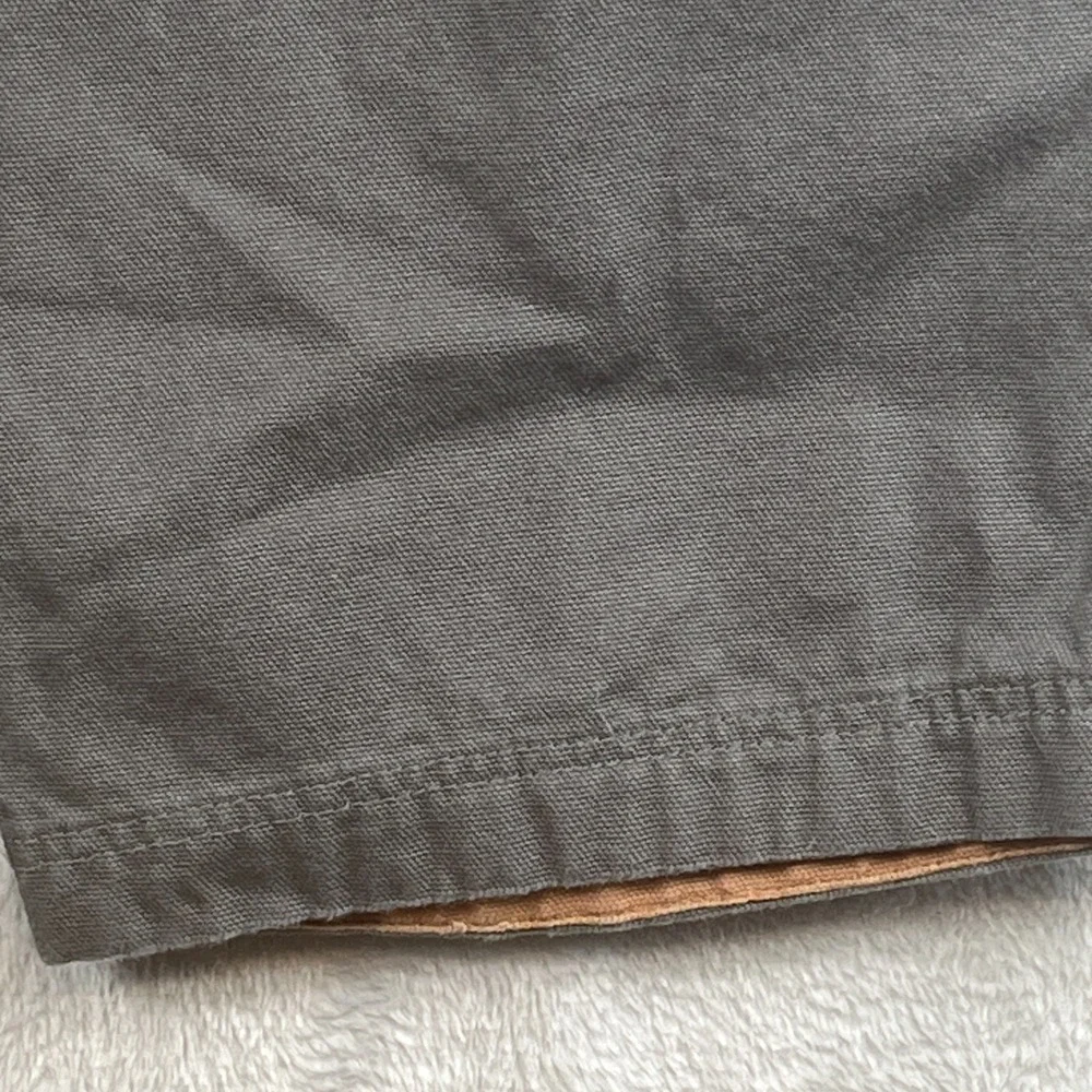 Duluth Trading Heavy Canvas Cargo Pants Mens 46x30 Gray Relaxed Fit Work -- 2